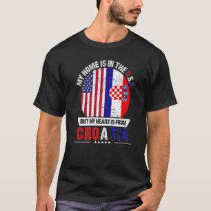 Camiseta Croata American Patriot Heart É Da Croácia Gr