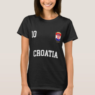 Camiseta Croata Hoodie 10 Equipe de Futebol da Bandeira da