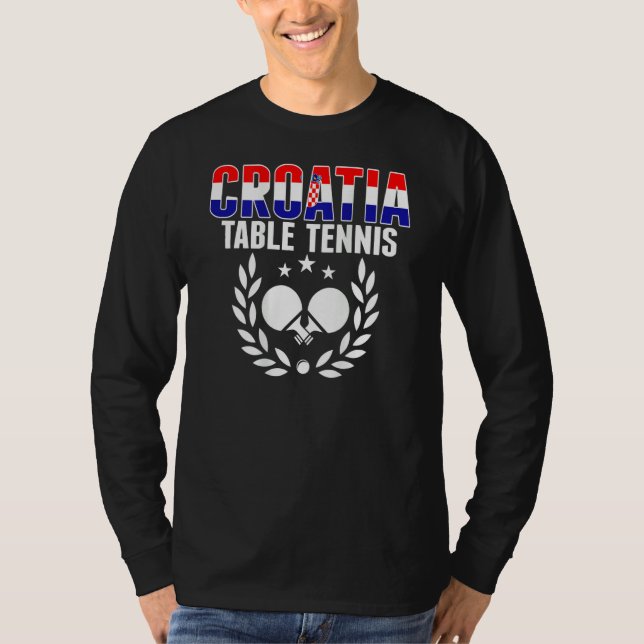 Camiseta Croatia Ping Pong     Croatian Table Tennis Suppor (Frente)