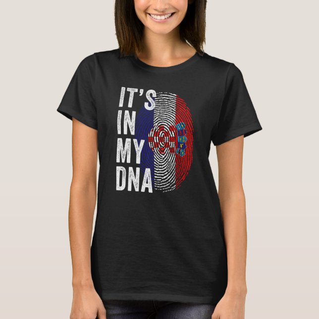 Camiseta Croatia Pride It's In My DNA Cute Croatian Fingerp (Frente)