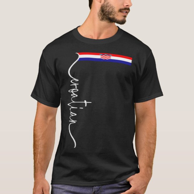 Camiseta Croatia Signature Croatian Flag (Frente)
