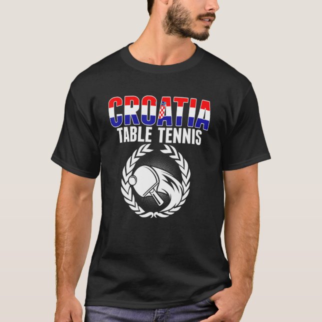 Camiseta Croatia Table Tennis     Croatian Ping Pong Suppor (Frente)