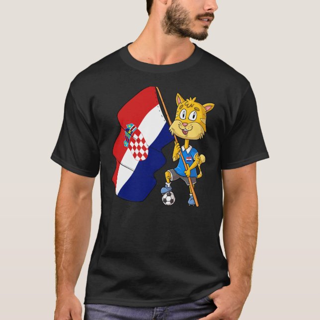 Camiseta Croatian fan cat (Frente)