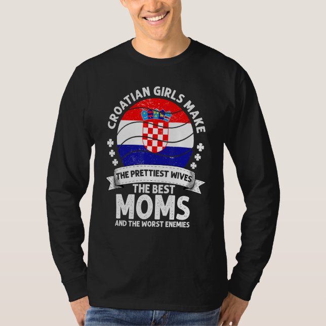 Camiseta Croatian Mom Mothers Day Mama Croatian American (Frente)