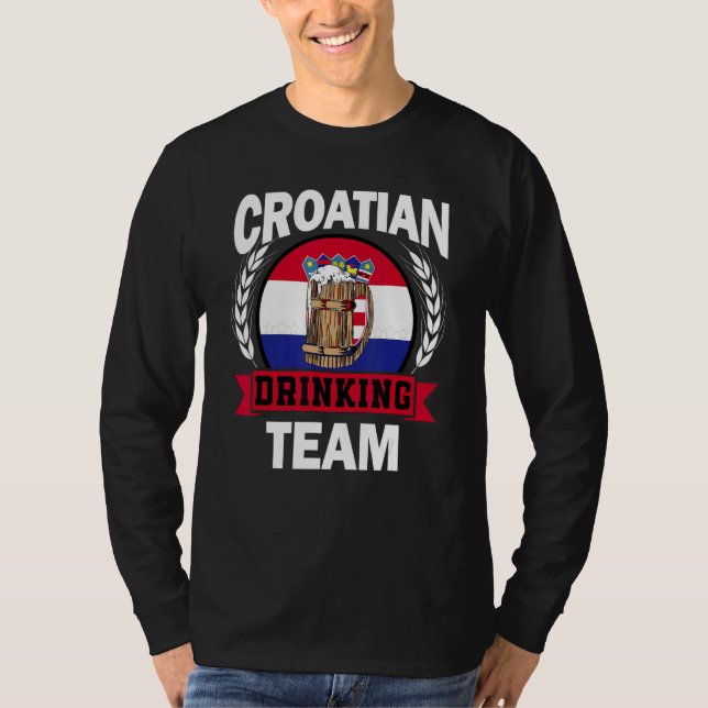 Camiseta Croatian Part Drinking Team Croatia Flag Beer Part (Frente)