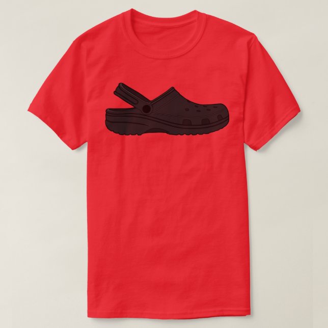Camiseta Croc Clog Black Calçado (Frente do Design)