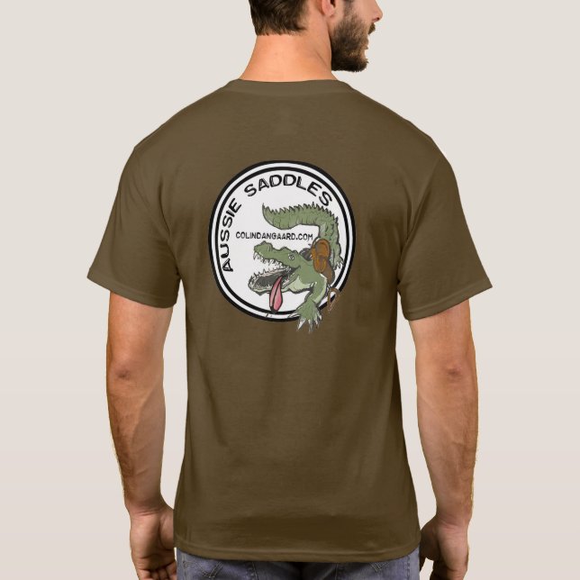 Camiseta Croc. Logotipo Aussie Saddles (Verso)
