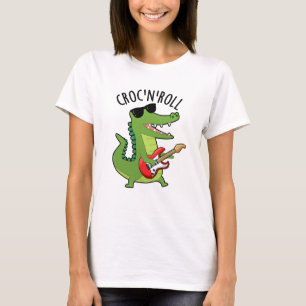 Camiseta Croc N Roll Funny Crocodilo Puns