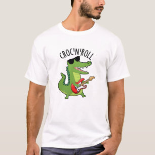 Camiseta Croc N Roll Funny Crocodilo Puns