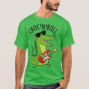 Camiseta Croc N Roll Funny Crocodilo Puns 1