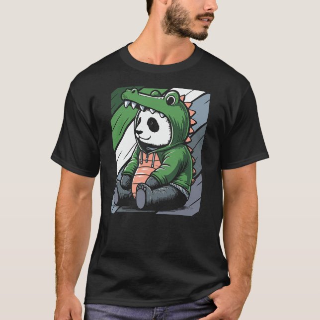 Camiseta Croc Panda Crocodile Pandabear Alligator Panda (Frente)