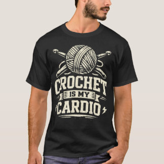 Camiseta Croché É Meu Exercício Funny Hobby de Fio