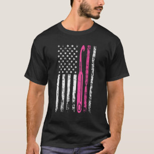 Camiseta Crochet Crocheting EUA EUA Bandeira Americana 1
