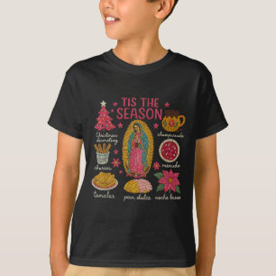 Camiseta Crochet de Fio Falso É a Época do Natal Mexicano d
