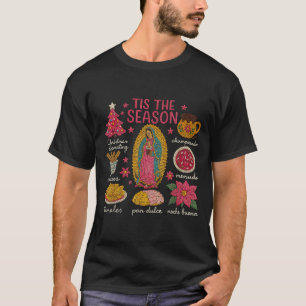 Camiseta Crochet de Fio Falso É a Estação Natal Mexicana de