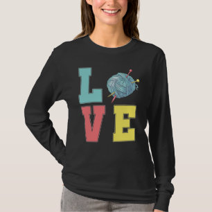 Camiseta Crochet Love Hobby Crafting Yarn Knitter