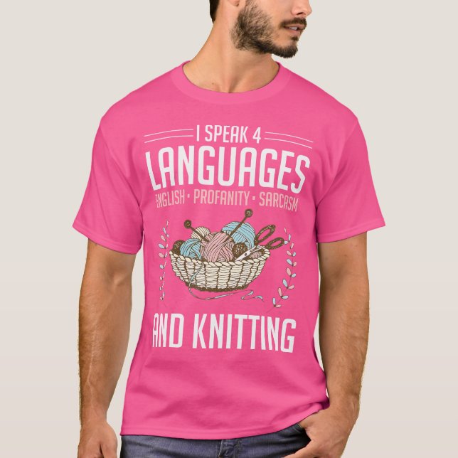 Camiseta Crochet Lovers Knitters Crochet I Fala 4 Idioma (Frente)