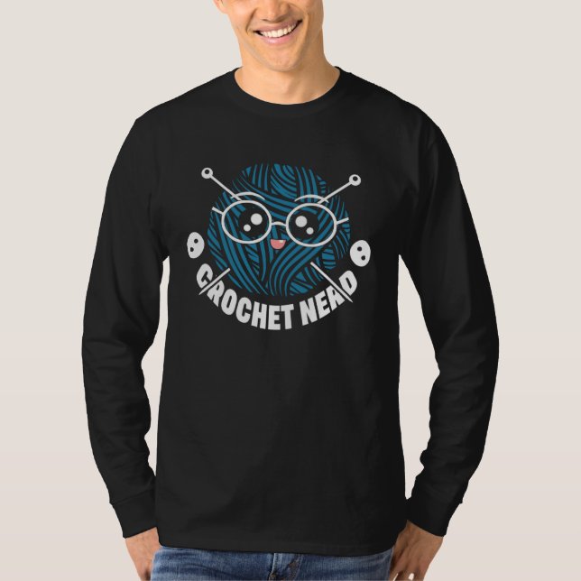 Camiseta Crochet Nerd  Crocheting  Yarn (Frente)
