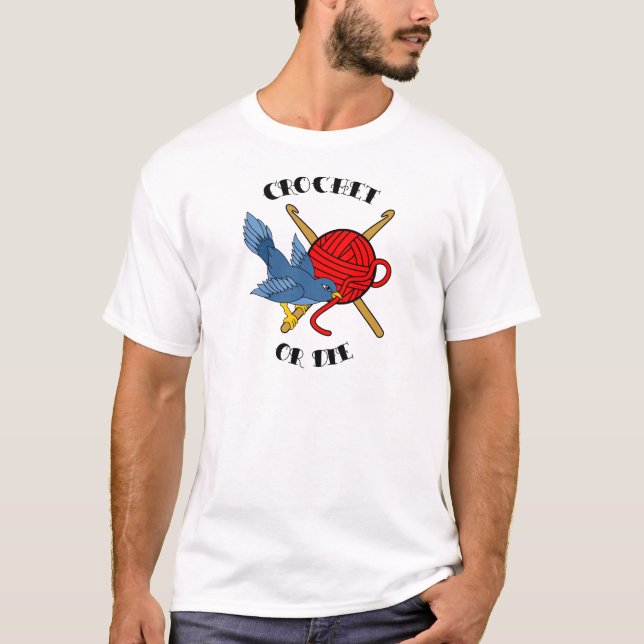 Camiseta Crochet ou morra tatuagem (Frente)