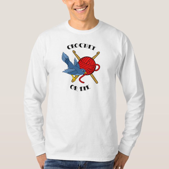 Camiseta Crochet ou morra tatuagem (Frente)