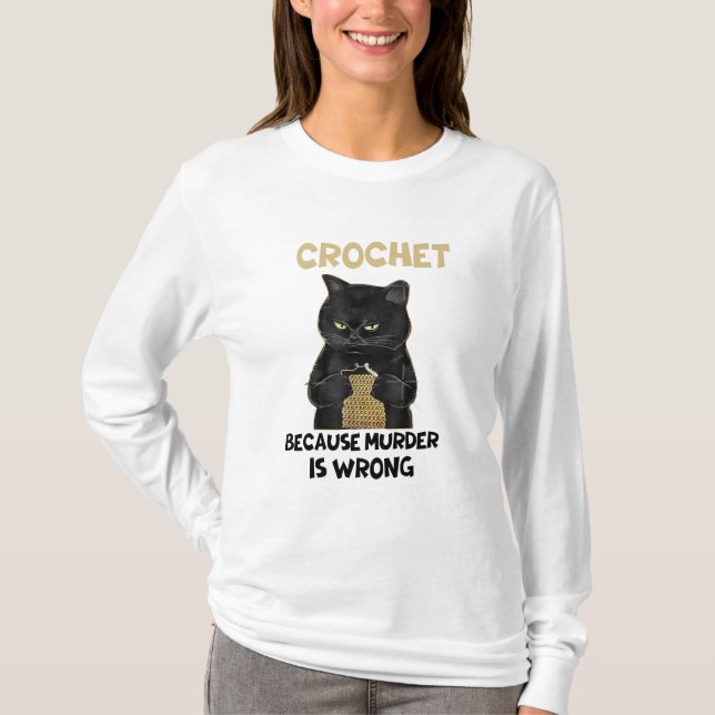 CAMISETA CROCHET PORQUE O ASSASSINATO ESTÁ ERRADO (Frente)