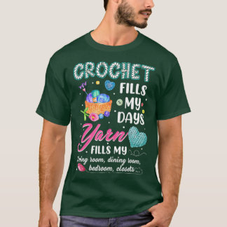 Camiseta Crochet Preenche Meu Fio De Dias Preenche Minha Sa