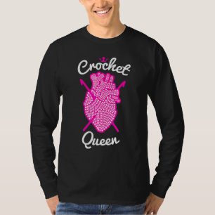 Camiseta Crochet Queen Crocheting Anatomical Yarn Heat