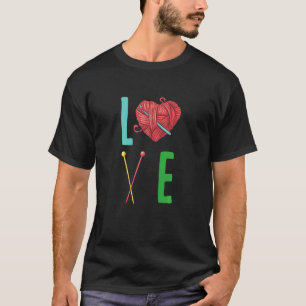 Camiseta Crocheter Crochet Knitting LOVE Crocheting