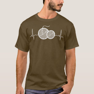 Camiseta Crocheting Crochet Thread Hearbeat