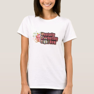 Camiseta Crocheting Mentalmente Agora Engraçado Frio Lover