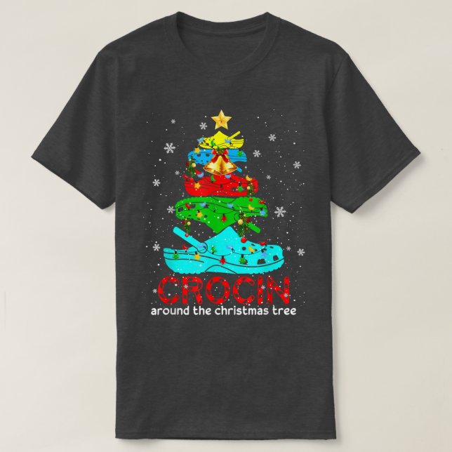 Camiseta Crocin em torno da árvore de Natal (Frente do Design)