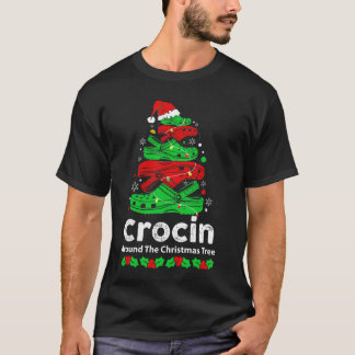 Camiseta Crocin em torno da árvore de Natal