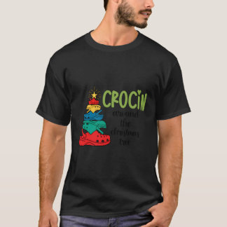 Camiseta Crocin Em Torno Da Árvore De Natal Engraçado