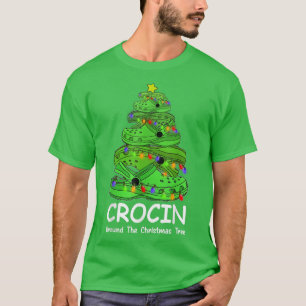 Camiseta Crocin em torno da decoração das árvores de Natal