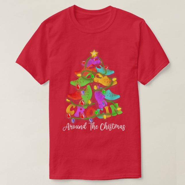 Camiseta Crocina Em Torno Da Árvore De Natal De 1997 (Frente do Design)