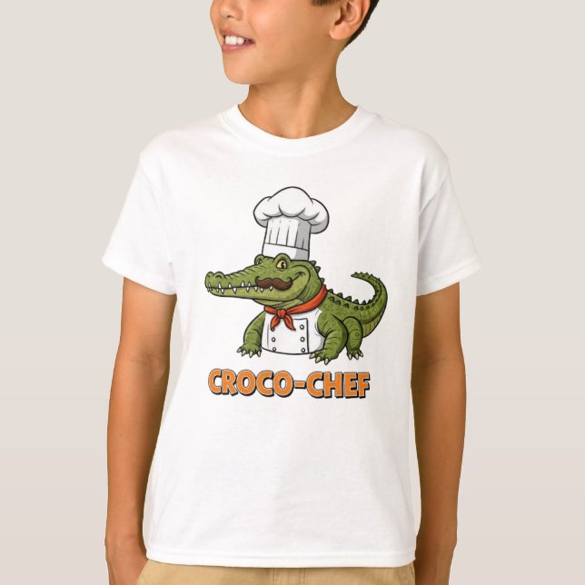Camiseta Croco-Chef: Matrizes Culinárias (Frente)