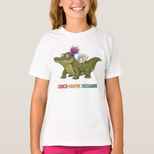 Camiseta "Croco Graphic Designer: Arte em Estilo