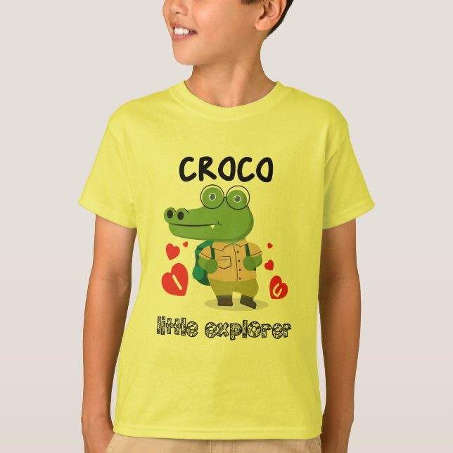 Camiseta Croco Little Explorer - Crocodilo (Frente)