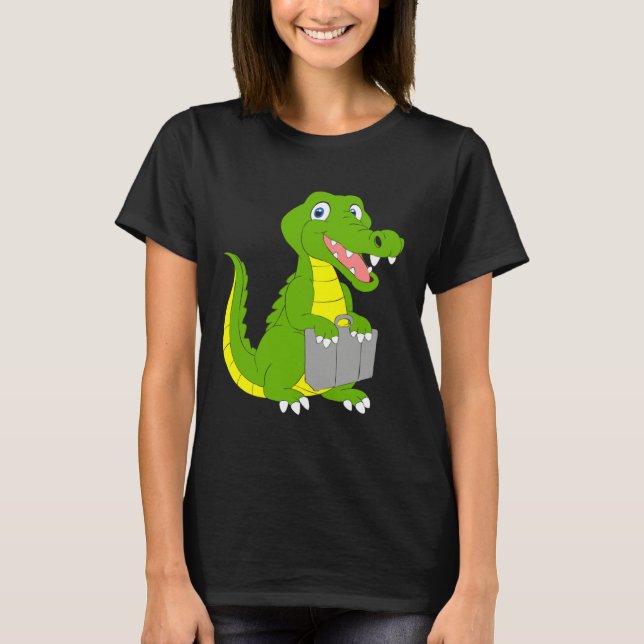 Camiseta Crocodile goes on holiday mode holiday summer fami (Frente)