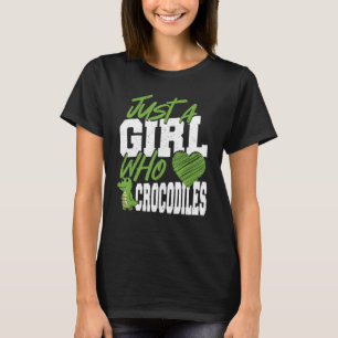 Camiseta Crocodilo Alligator Apenas Uma Menina Que Ama Croc