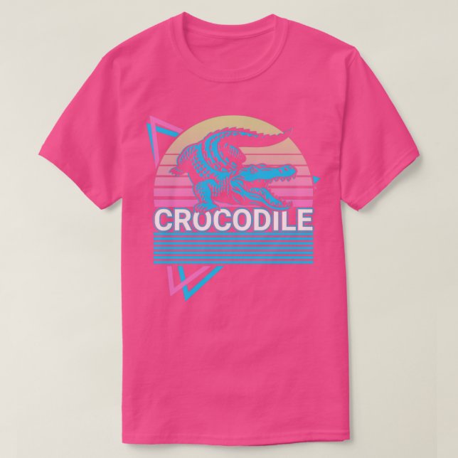 Camiseta Crocodilo Alligator Croc Retro Gift1 (Frente do Design)