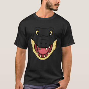 Camiseta Crocodilo Alligator Face Répteis Zoo Herpe Animal