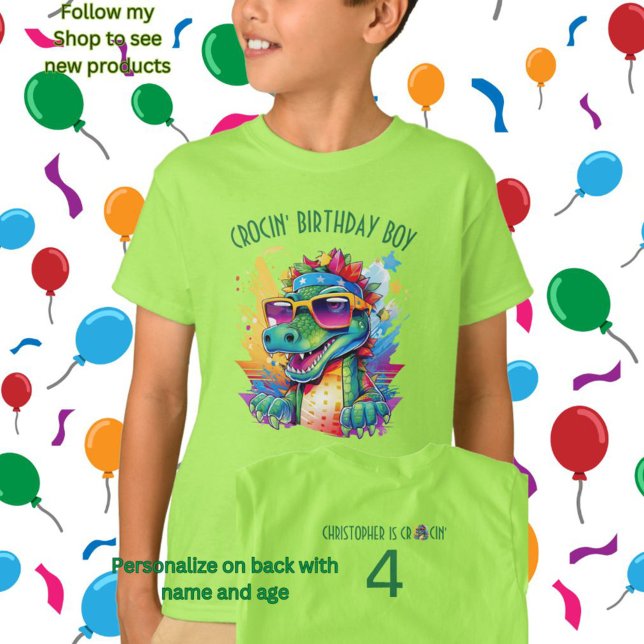 Camiseta Crocodilo Aniversário (Criador carregado)