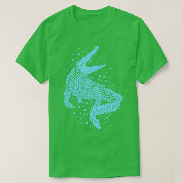 Camiseta Crocodilo Azul (Frente do Design)