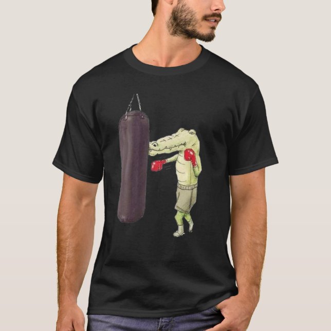 Camiseta Crocodilo Boxing Halloween Alligator Anima (Frente)