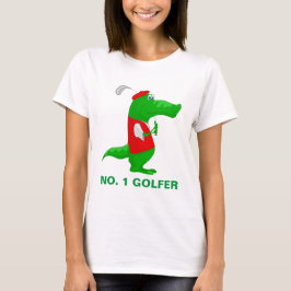 Camiseta Crocodilo Cartoon Golfer