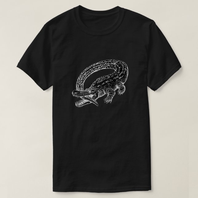 Camiseta Crocodilo Catfish e dos garimpeiros - A carona Ess (Frente do Design)