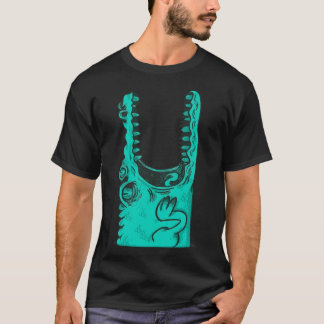 Camiseta Crocodilo com Boca Aberta