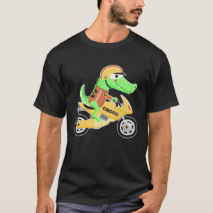 Camiseta Crocodilo com motociclista