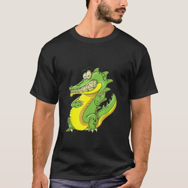 Camiseta Crocodilo com Vestígios (Frente)
